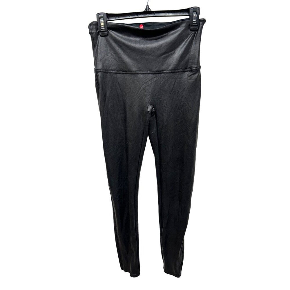 Spanx faux leather pull-on legging slimming XL